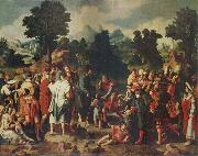 Lucas van Leyden THe Healing of the Blind man of Jericho Spain oil painting artist